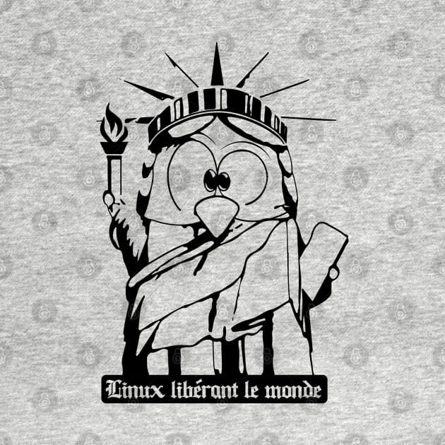 Statue of Liberty Tux Linux Penguin Freedom by alltheprints